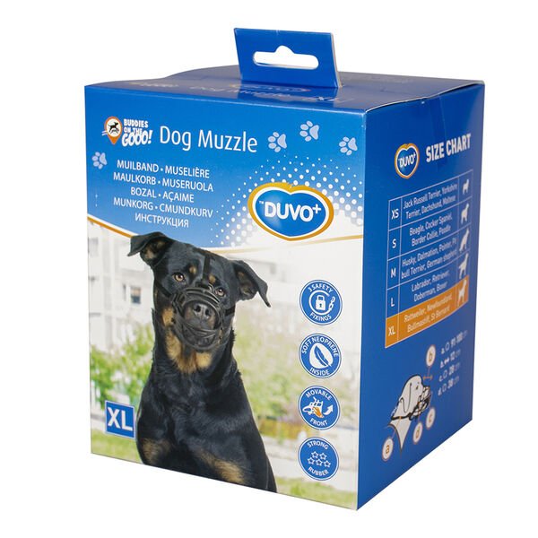 Duvo Kauçuk Köpek Ağızlığı Siyah/Kırmızı